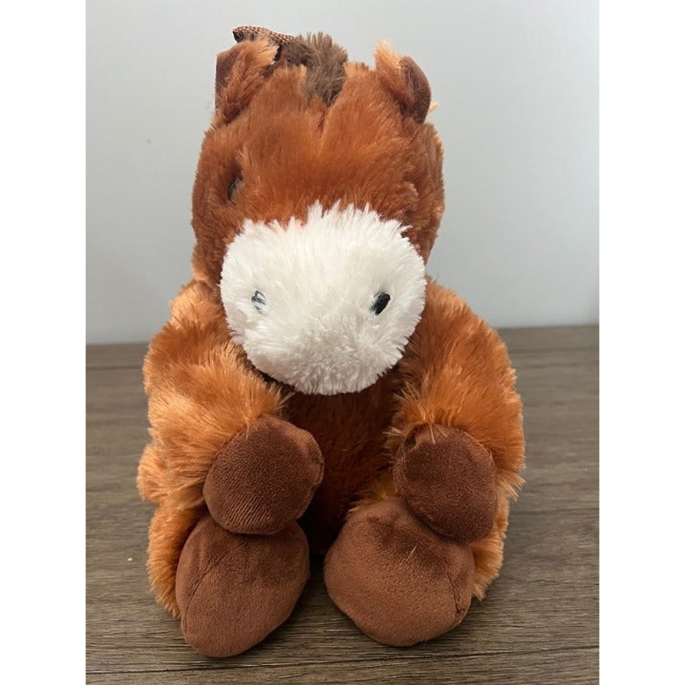 Brown Horse Plush Backpack Stuffed Animal Pony Kids Small Bag Adjustable Straps